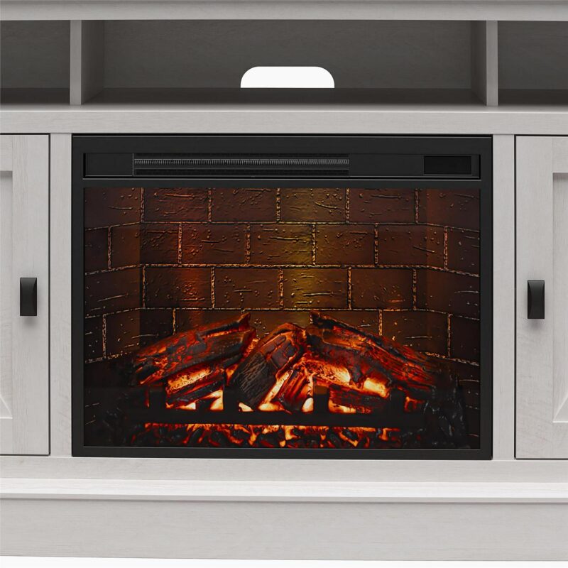 Ameriwood Home Ashton Lane Electric Fireplace TV Stand for TVs up to 65 , Magnolia Oak/Columbia Walnut - Image 20