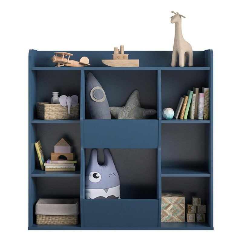 Ameriwood Home Charli Kids Large Toy Storage Bookcase, Navy - Image 7