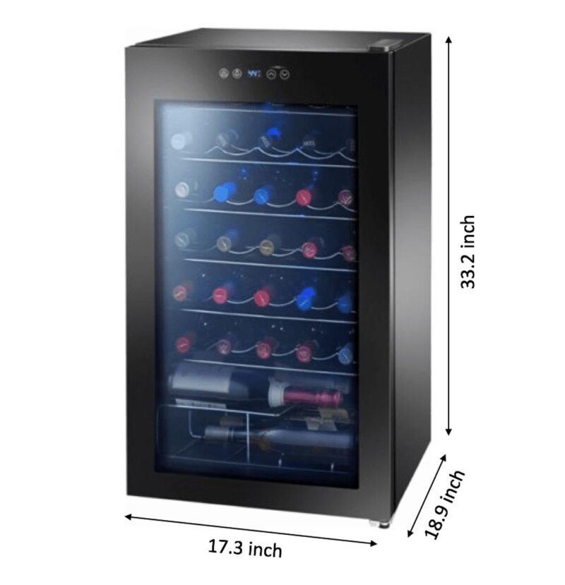 Arctic King Premium 34-Bottle Standard Wine Cooler, Glass Door, AWCA034ADB - Image 6