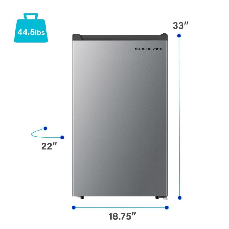 Arctic Wind New 4.4-Cu. ft. Standard Compact Refrigerator with Freezer Compartment, Silver, 2AW1SLF44A - Image 2