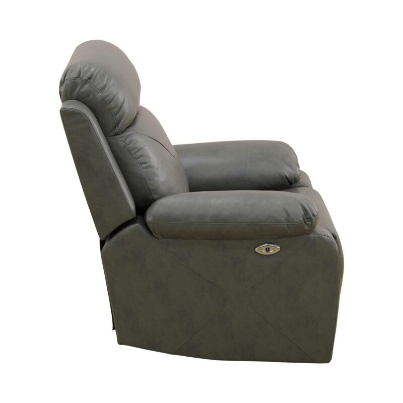 Aukfa 37  Manual Recliner Sofa Chair for Living Room, Home Theater Reclining, Flannel, Gray - Image 5