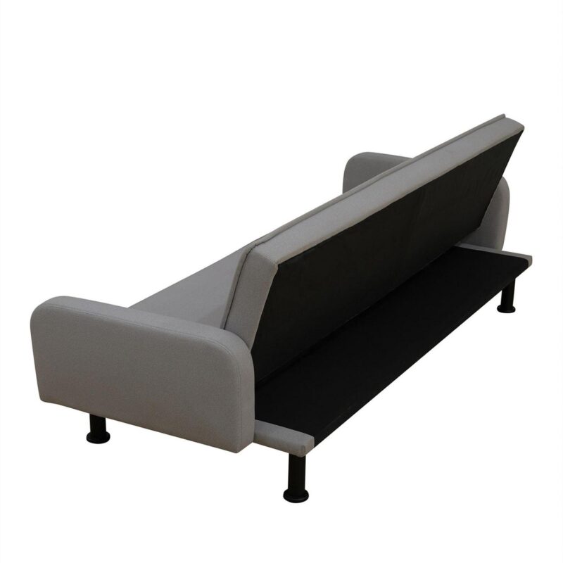 Aukfa 78  Square Arm Futon Sofa Bed Upholstered 3 Seat Couch for Home Office, Flannel, Gray - Image 10