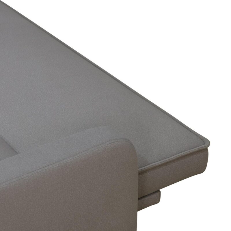 Aukfa 78  Square Arm Futon Sofa Bed Upholstered 3 Seat Couch for Home Office, Flannel, Gray - Image 14