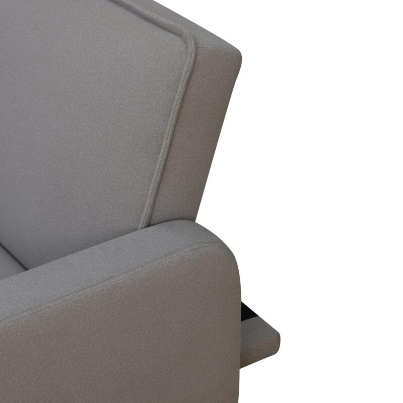 Aukfa 78  Square Arm Futon Sofa Bed Upholstered 3 Seat Couch for Home Office, Flannel, Gray - Image 9
