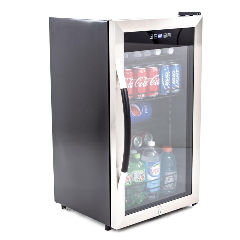 Avanti 3.0 Cu Ft Showcase Beverage Cooler Refrigerator, Black/Stainless Steel - Image 3