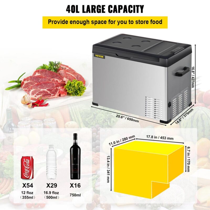 BENTISM 12volt Car Refrigerator Portable Freezer 42Qt Camping Refrigerator Outdoor - Image 5