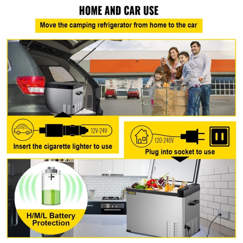 BENTISM 12volt Car Refrigerator Portable Freezer 42Qt Camping Refrigerator Outdoor - Image 4