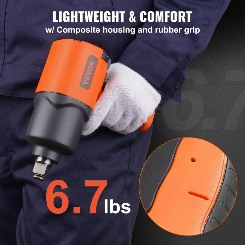 BENTISM Air Impact Wrench, 3/4-Inch Drive Air Impact Gun, Up to 1870ft-lbs Nut-busting Torque, Composite Pneumatic Impact Wrench for Auto Repairs and Maintenance Heavy Duty - Image 3