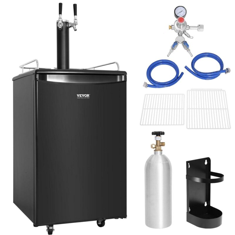 BENTISM Beer Kegerator Draft Beer Dispenser Full Size Keg Refrigerator Dual Tap - Image 9