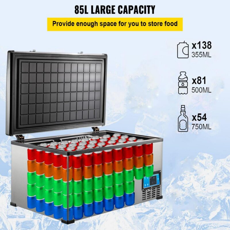 BENTISM Car Refrigerator, 40Qt/38L, 12v Portable Freezer with Dual Zone, 12/24V DC and 110-240V AC Electric Compressor Cooler w/ -4a -68a Cooling Range, for Car Truck Vehicle RV Boat Outdoor and Home use - Image 5