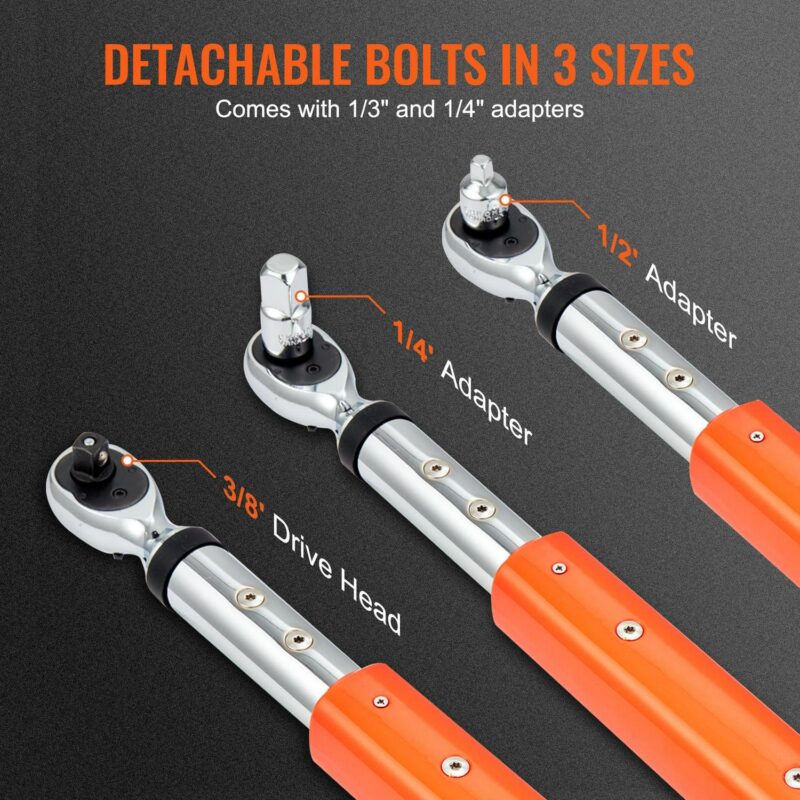 BENTISM Digital Torque Wrench, 3/8  Drive Electronic Torque Wrench, Torque Wrench Kit 3.7-37ft.lb/5-50n.m Torque Range Accurate to A+-2%, 3-Mode Adjustable Torque Wrench Set with LED Buzzer Calibration - Image 5