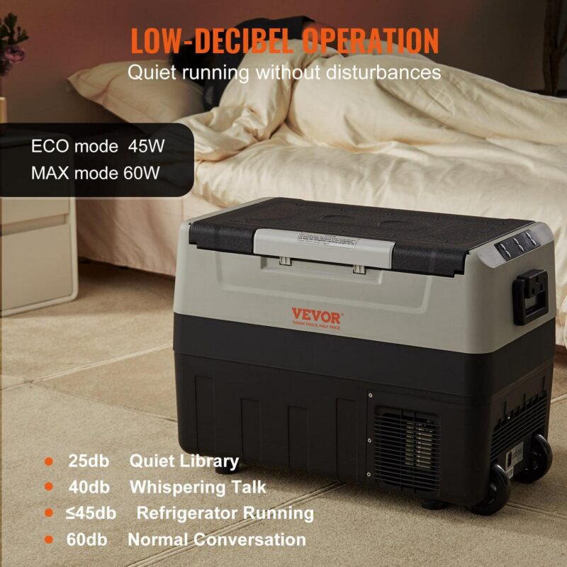 BENTISM Portable Car Refrigerator, for Vehicle and Home Use, black - Image 2