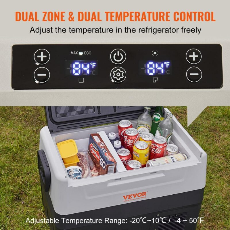 BENTISM Portable Car Refrigerator, for Vehicle and Home Use, black - Image 3
