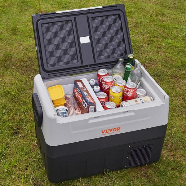 BENTISM Portable Car Refrigerator, for Vehicle and Home Use, black