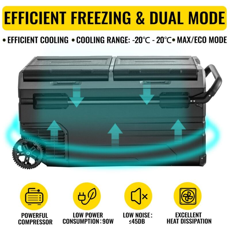 BENTISM Portable Corded Electric Refrigerator, ABS Plastic, 240 v - Image 4