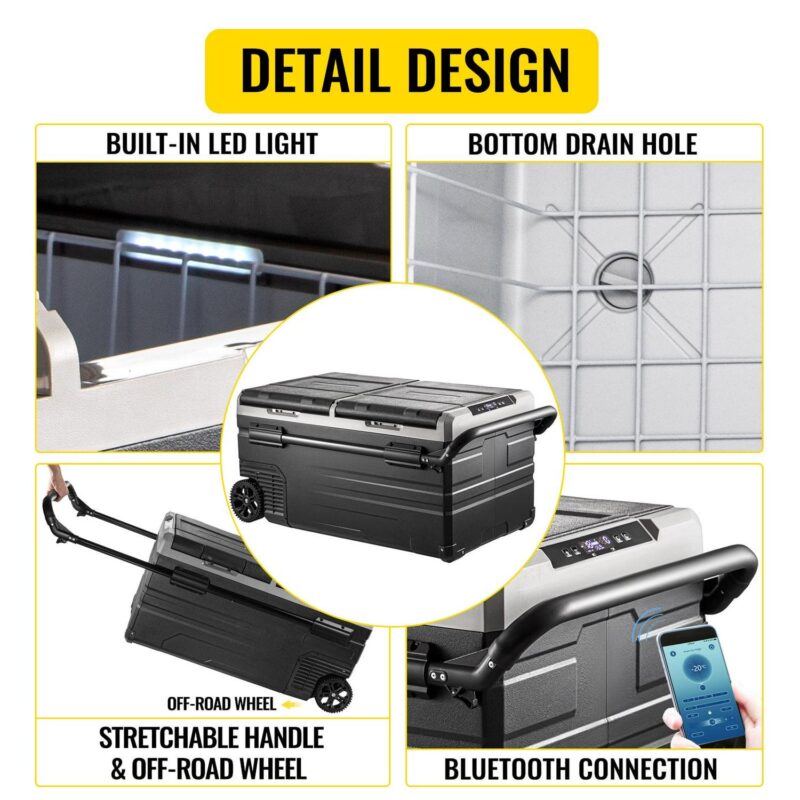 BENTISM Portable Corded Electric Refrigerator, ABS Plastic, 240 v - Image 7
