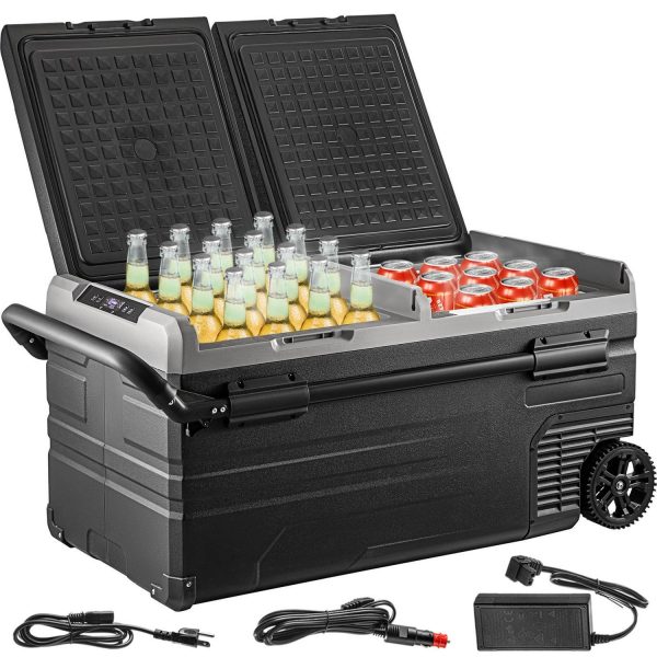 BENTISM Portable Corded Electric Refrigerator, ABS Plastic, 240 v