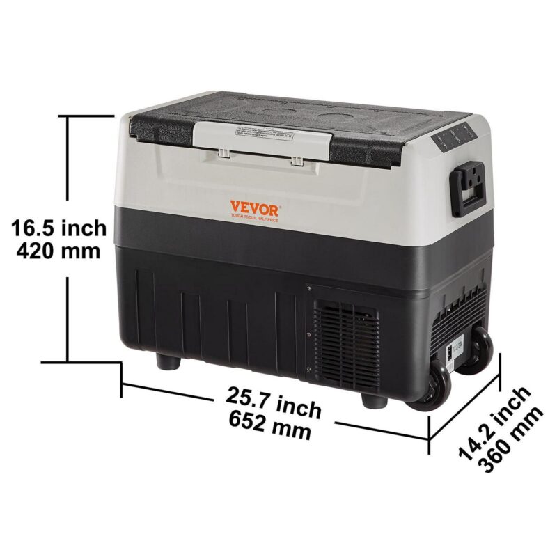 BENTISM Portable Refrigerators, Plastic Black, 26.8 x 14.2 x 16.5 Inch, 33.7 lbs - Image 6