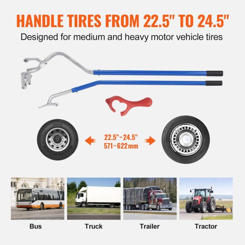BENTISM Truck Tire Changer Mount Demount 22.5-24.5 in Radial Bias Ply/Tubeless Tire Blue - Image 3