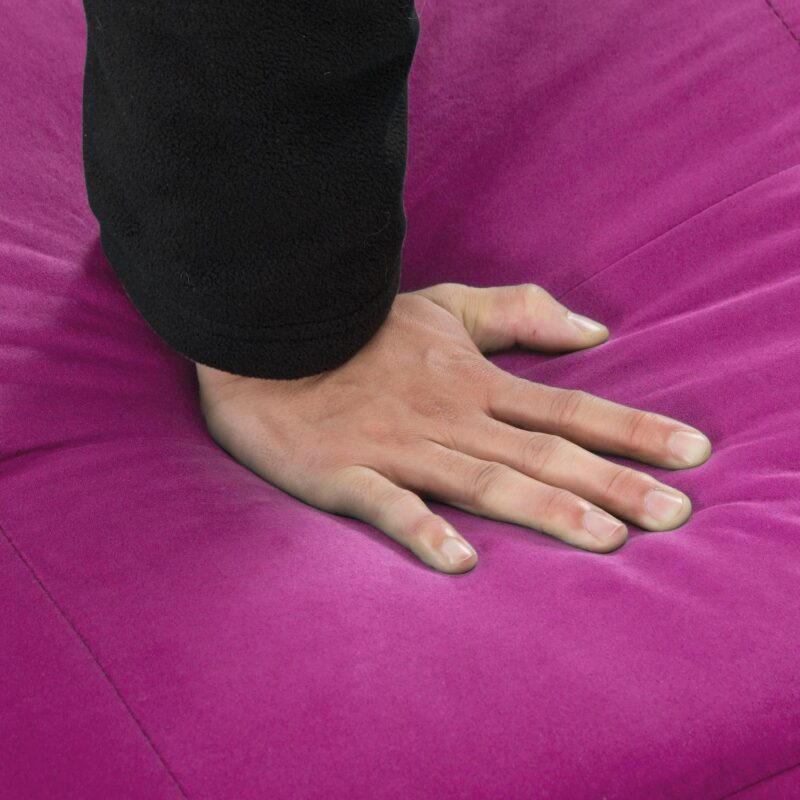 BSHTI 64.6a Futon Sofa Bed,Velvet Upholstery,Twin Size Convertible Sofa,Perfect Meet your Different Needs-Pink - Image 9