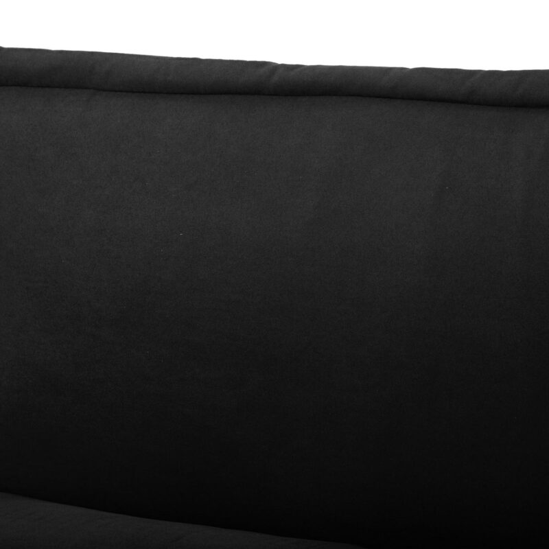BSHTI 64.6a Twin Size Futon Sofa Bed,PU Upholstery,Manufactured Wood Frame,Futon Convertible Sofa,Perfect for Small Spaces(Black) - Image 7