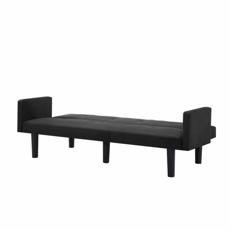 BSHTI 74.8a Futon Sofa Bed,Dark Gray Faux Suede Upholstered,Twin Size Convertible Sofa,3 Adjustable Backrest Positions,Home,Office,and Guest Room - Image 13