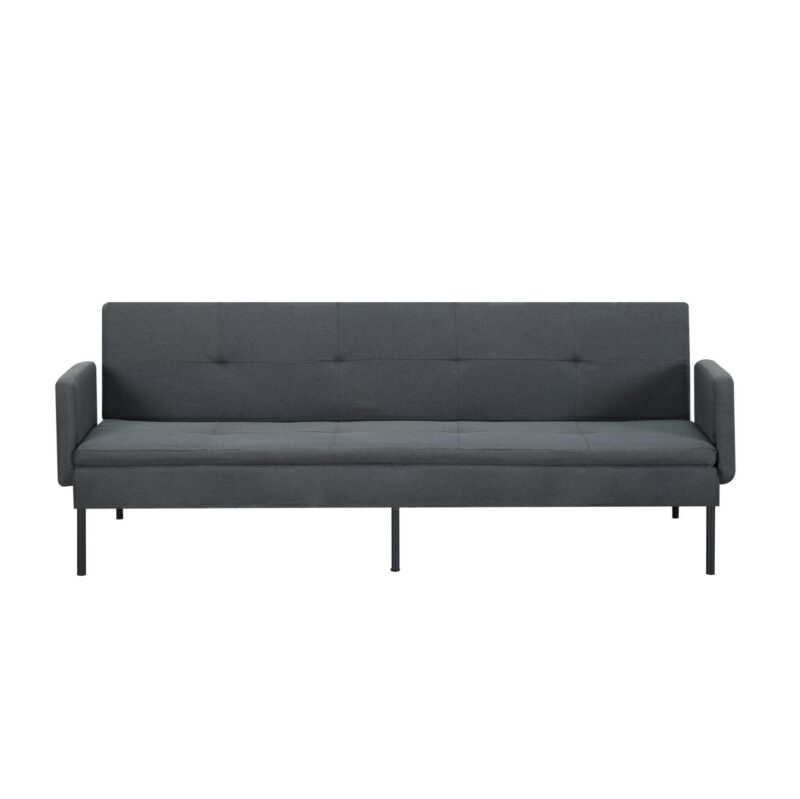 BSHTI 74.8a Futon Sofa Bed,Dark Gray Polyester Upholstered,Twin Size Convertible Sofa,5 Adjustable Positions Backrest for Living Room,Office,Small Apartment - Image 14