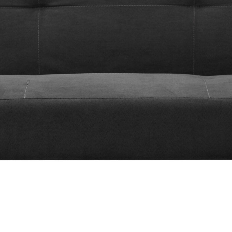 BSHTI 74.8a Futon Sofa Bed,Dark Gray Faux Suede Upholstered,Twin Size Convertible Sofa,3 Adjustable Backrest Positions,Home,Office,and Guest Room - Image 9