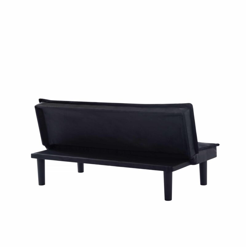 BSHTI Futon Convertible Sofa Bed,3 Adjustable Backrest Positions,Upholstered with Faux Suede,Twin Size Futon Sleeper Sofa(Black) - Image 18