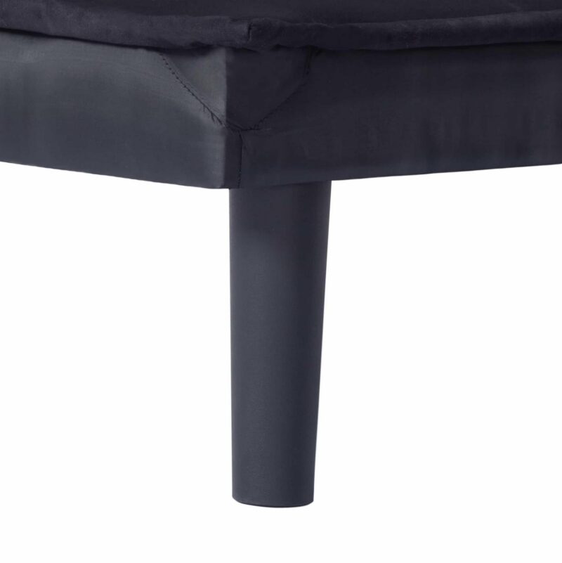 BSHTI Futon Convertible Sofa Bed,3 Adjustable Backrest Positions,Upholstered with Faux Suede,Twin Size Futon Sleeper Sofa(Black) - Image 13