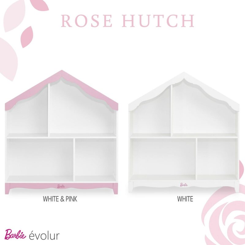 Barbie by Evolur Rose Hutch in White and Pink - Image 4
