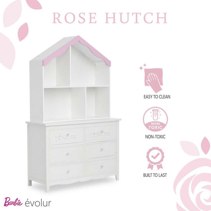 Barbie by Evolur Rose Hutch in White and Pink - Image 5
