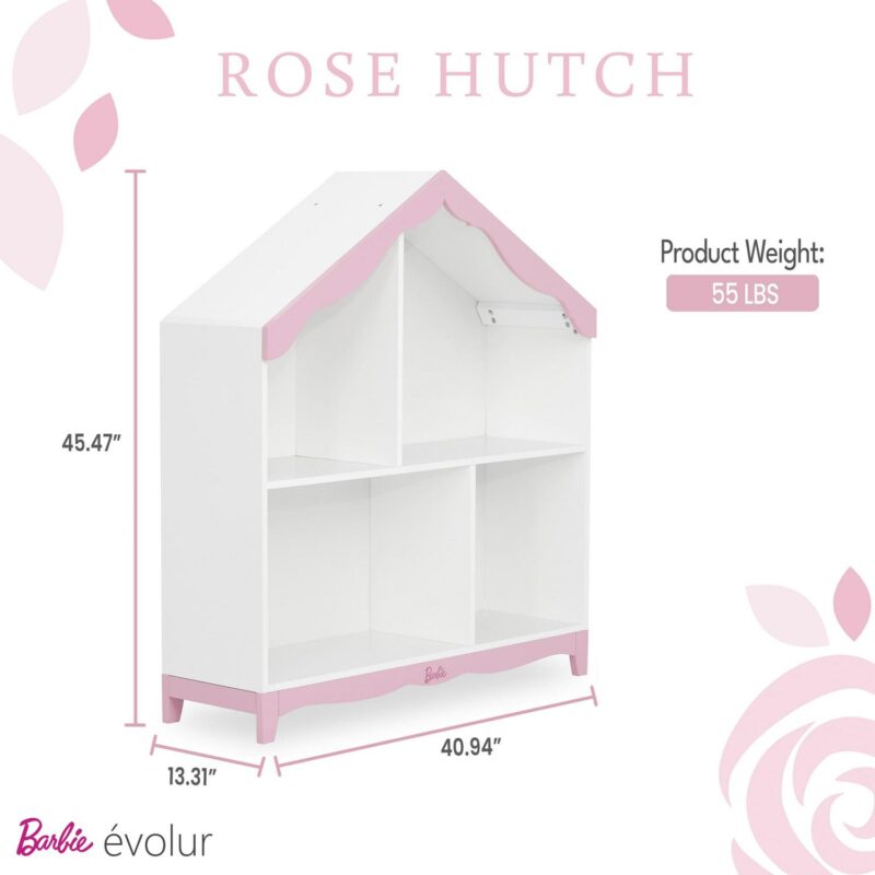 Barbie by Evolur Rose Hutch in White and Pink - Image 3