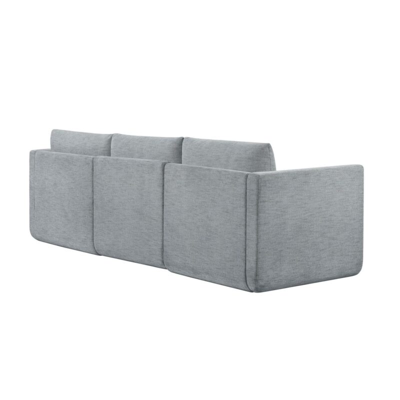 Beautiful Drew Modular Sectional Sofa with Ottoman by Drew Barrymore, Gray Fabric - Image 14
