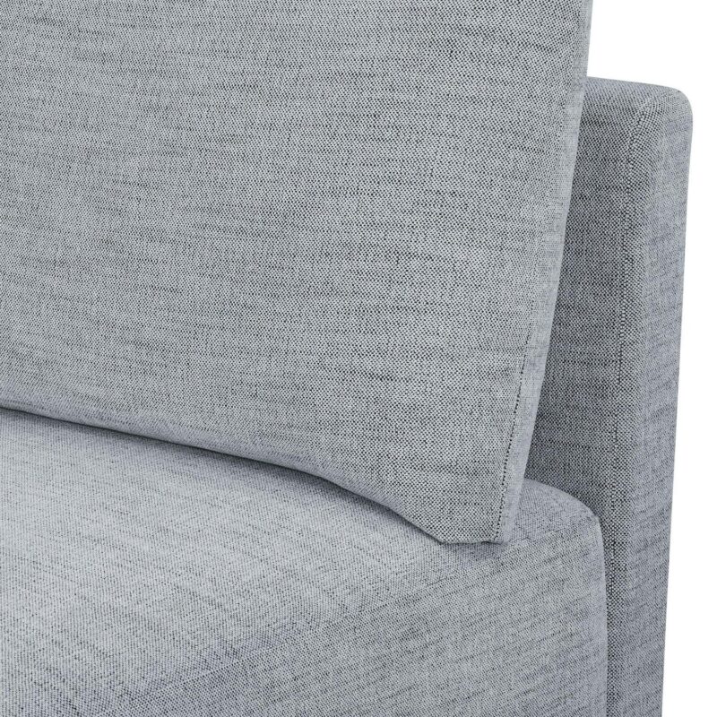 Beautiful Drew Modular Sectional Sofa with Ottoman by Drew Barrymore, Gray Fabric - Image 11