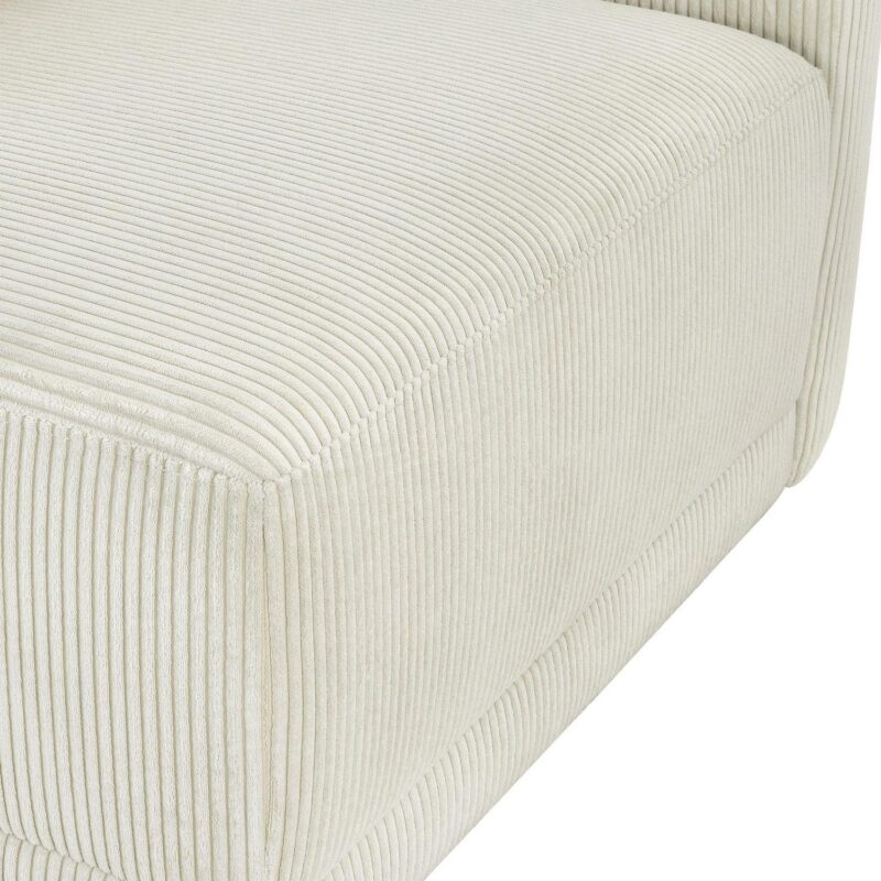 Beautiful Drew Modular Sectional Sofa with Ottoman by Drew Barrymore, Vanilla Cord - Image 9