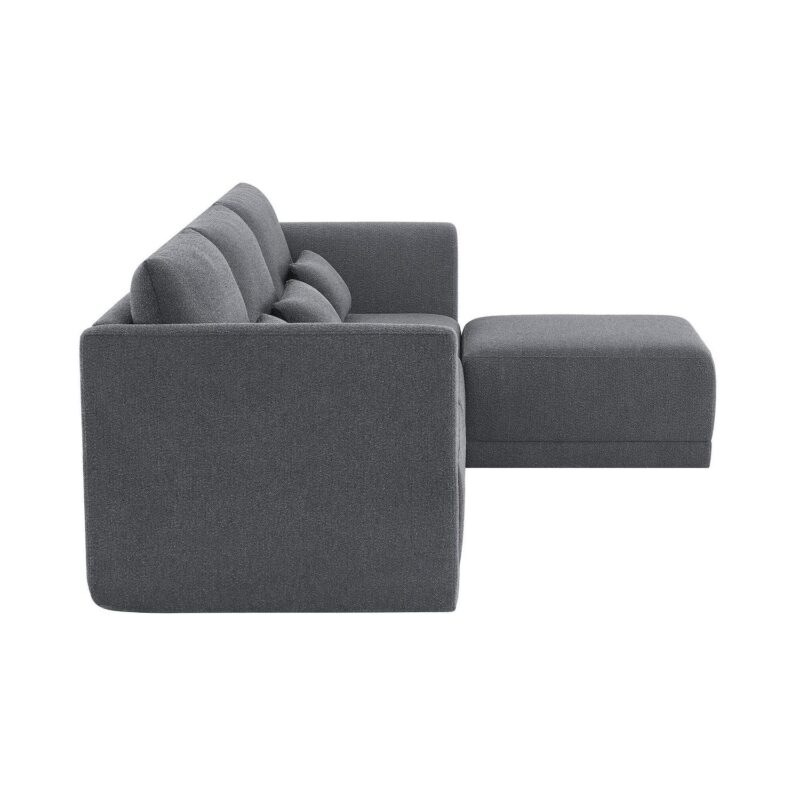 Beautiful Drew Modular Sectional Sofa with Ottoman by Drew Barrymore, Charcoal - Image 5