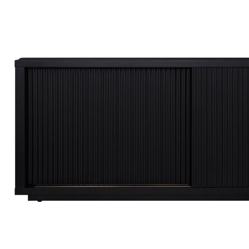 Beautiful Fluted TV Stand for TVa s up to 70a by Drew Barrymore, Rich Black Finish - Image 4