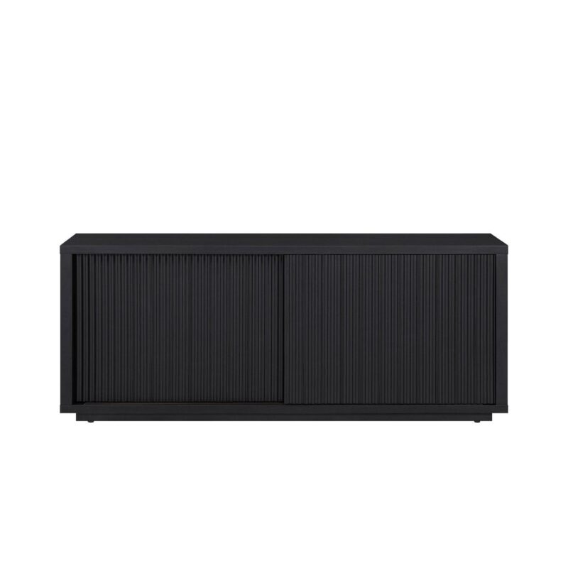 Beautiful Fluted TV Stand for TVa s up to 70a by Drew Barrymore, Rich Black Finish - Image 9