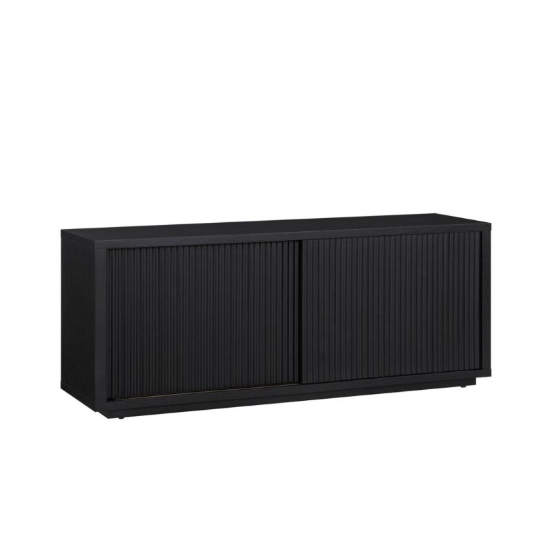 Beautiful Fluted TV Stand for TVa s up to 70a by Drew Barrymore, Rich Black Finish - Image 7