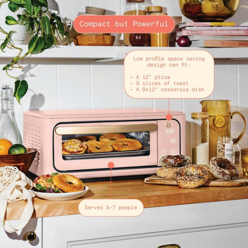 Beautiful Infrared Air Fry Toaster Oven, 9-Slice, 1800 W, Rose by Drew Barrymore - Image 6