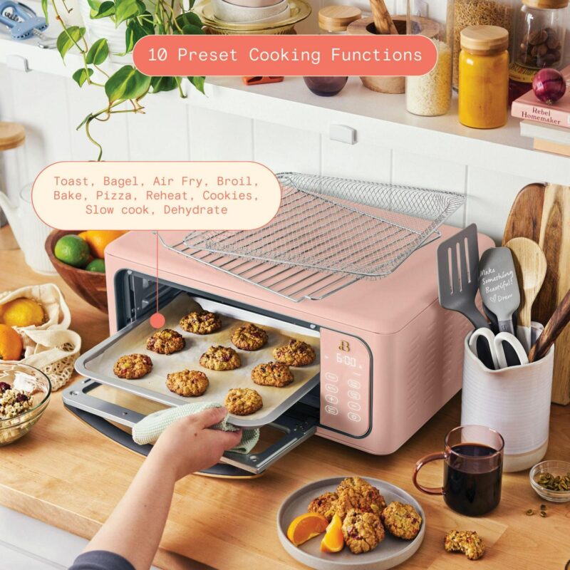 Beautiful Infrared Air Fry Toaster Oven, 9-Slice, 1800 W, Rose by Drew Barrymore - Image 4