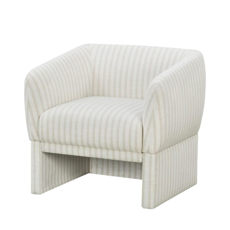 Beautiful Neutral Stripe Accent Chair - Image 9