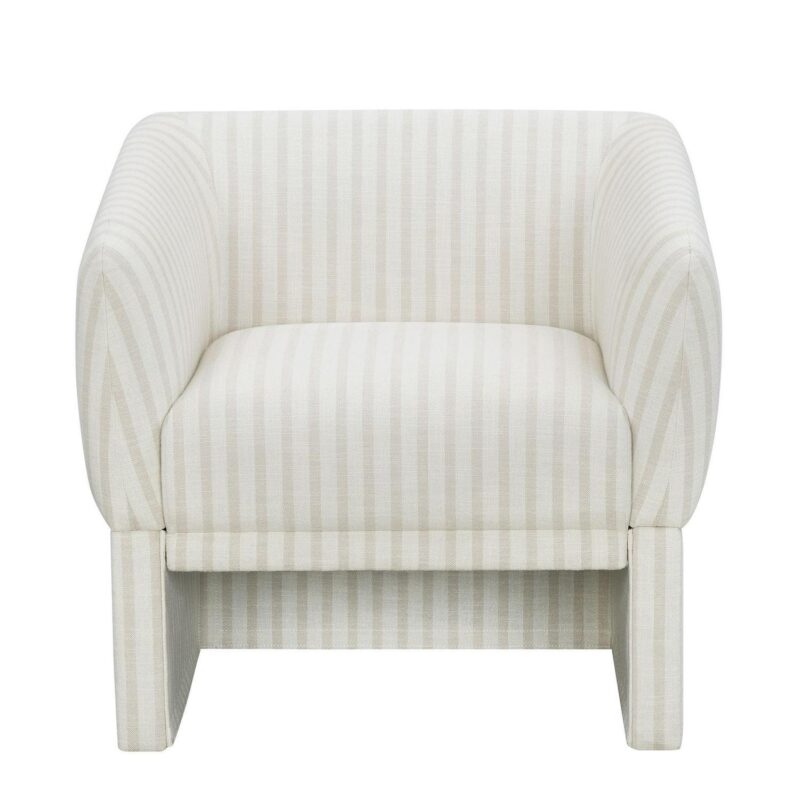 Beautiful Neutral Stripe Accent Chair - Image 8