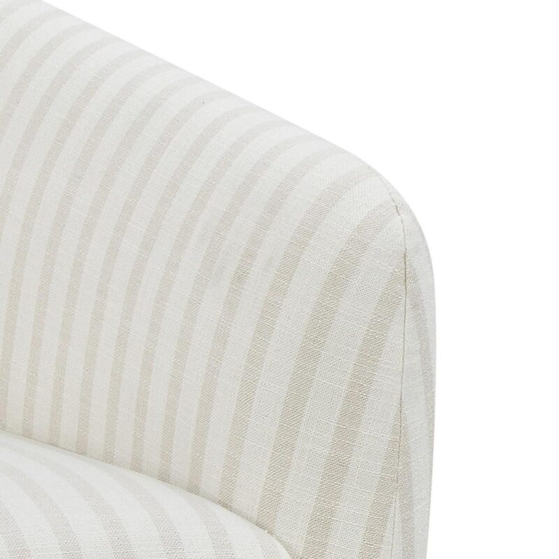 Beautiful Neutral Stripe Accent Chair - Image 6
