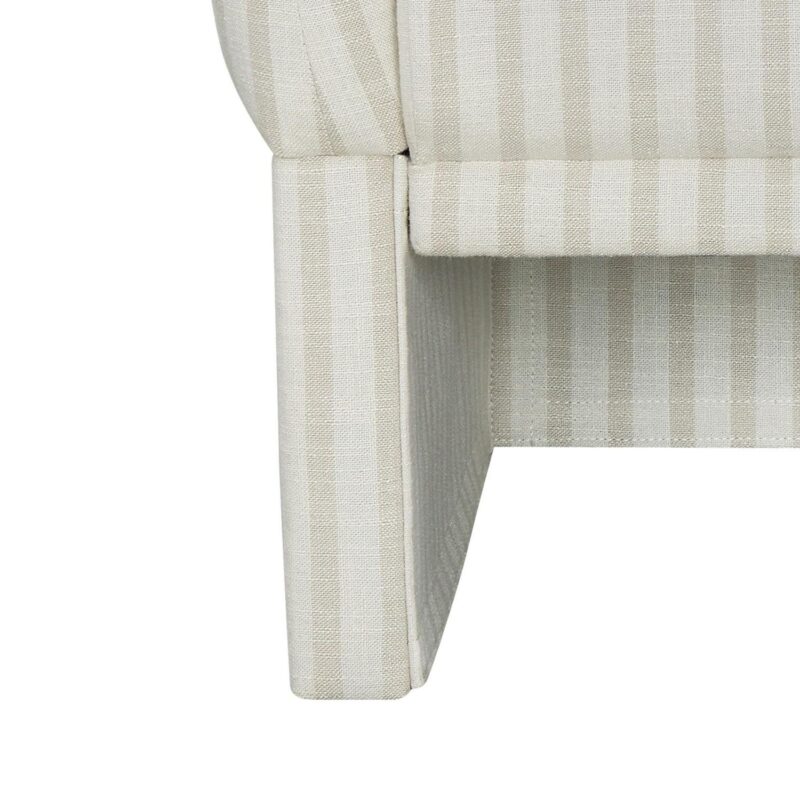 Beautiful Neutral Stripe Accent Chair - Image 7