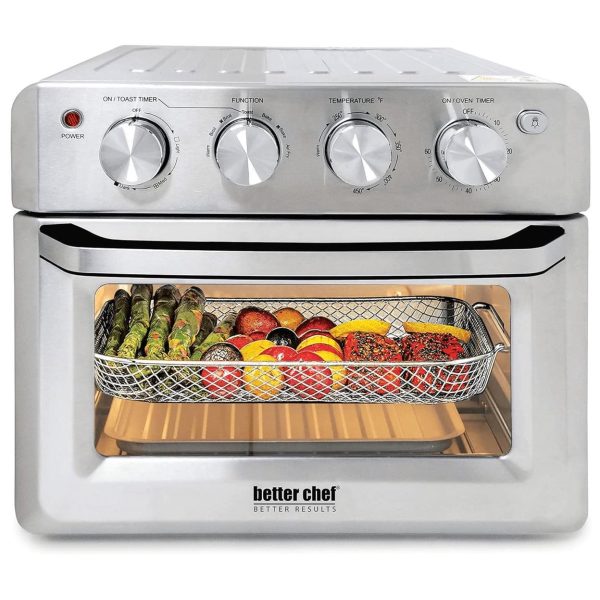 Better Chef Do-It-All 20 Liter Convection Air Fryer Toaster Broiler Oven in Silver