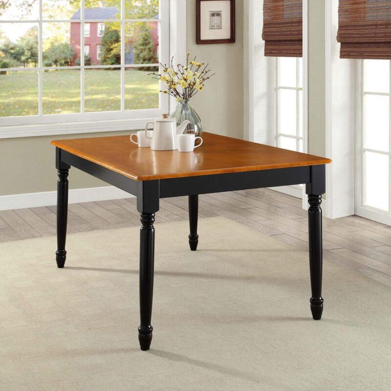 Better Homes and Gardens Autumn Lane 7-Piece Wood Veneer Classic Stained Dining Set, Black/Oak - Image 3