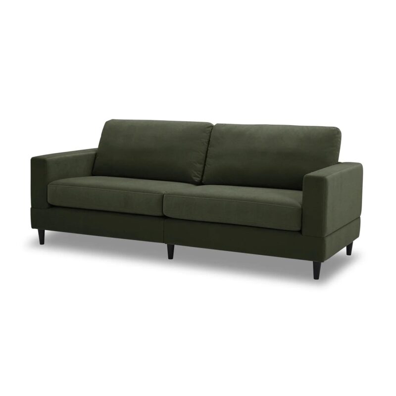 Better Homes and Gardens Springwood Wood Frame 83.46  Couch, Olive Velvet - Image 11