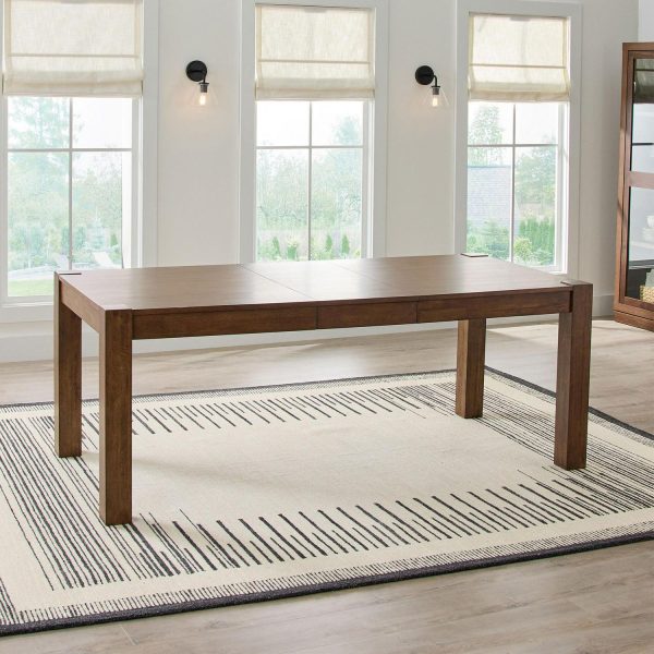Better Homes and Gardens Bryant Solid Wood Extendable Dining Table, Walnut Finish